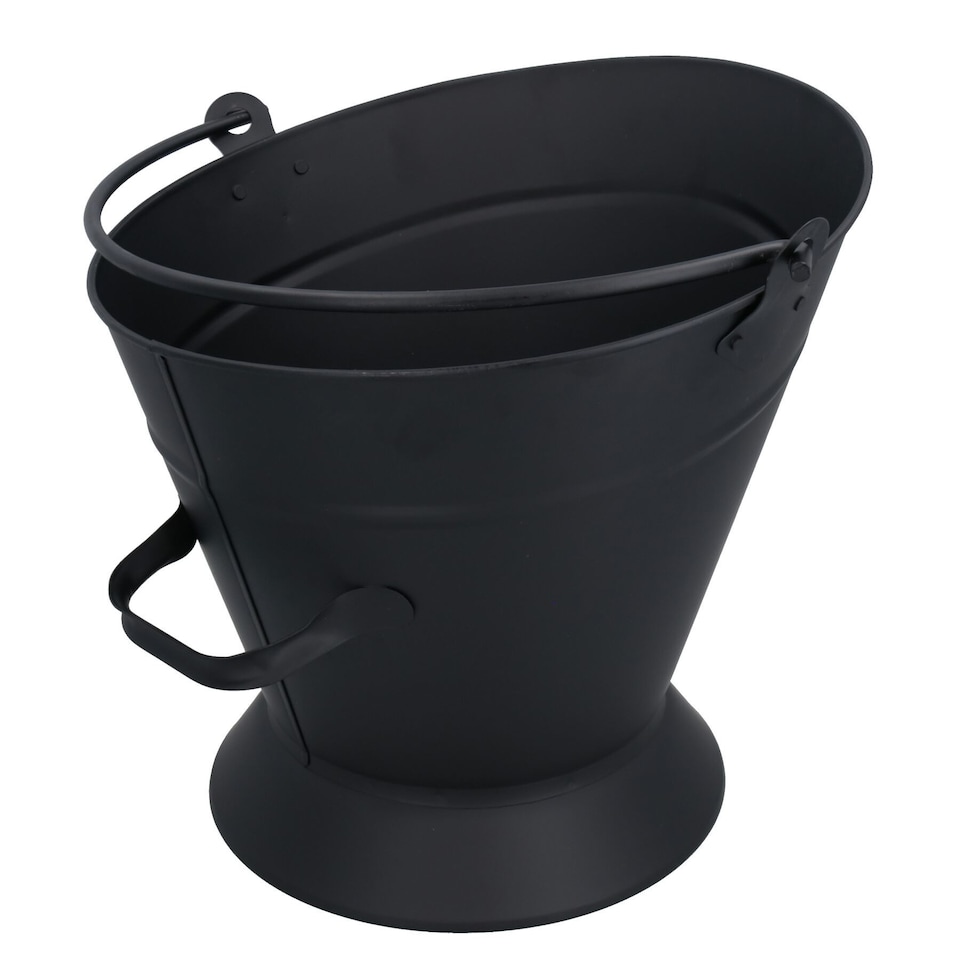 image 1 of Waterloo Style Black Coal Log Burner Scuttle Bucket Wide Mouth Fire Fireplace