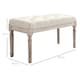 image 3 of HOMCOM 80cm End of Bed Bench, Window Seat, Tufted Bench for Bedroom, Hallway, Living Room, Cream White