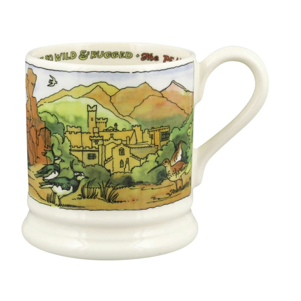 Mug: 1 x 300ml Emma Bridgewater Landscapes Of Dreams Peak District Half Pint Mug, Ceramic White
