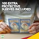 image 6 of 1pk Black Trading Card Binder with 100 Protector Leaves, 4 Pocket TCG Album for 96 Cards, PVC-Free, Secure Collector Folder
