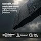 image 5 of Umbrella Reinforced Windproof J-Handle Water-Resistant Cover Travel - U Shaped 91cm Canopy