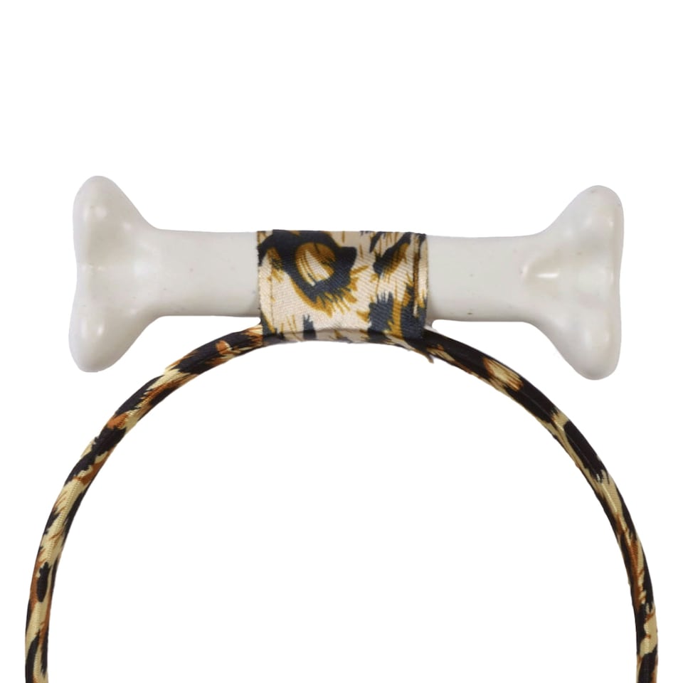 image 1 of Bristol Novelty Bone Headband - Black/White - One Size