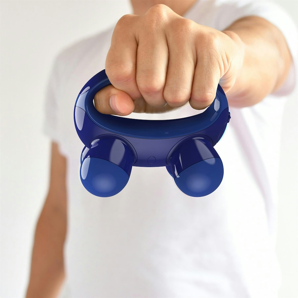 image 1 of HoMedics Quatro Mini Hand-Held Massager with Hand Grip, Battery Operated