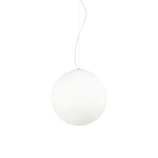 Mapa Bianco 1 Light Large Globe Ceiling Pendant White, E27