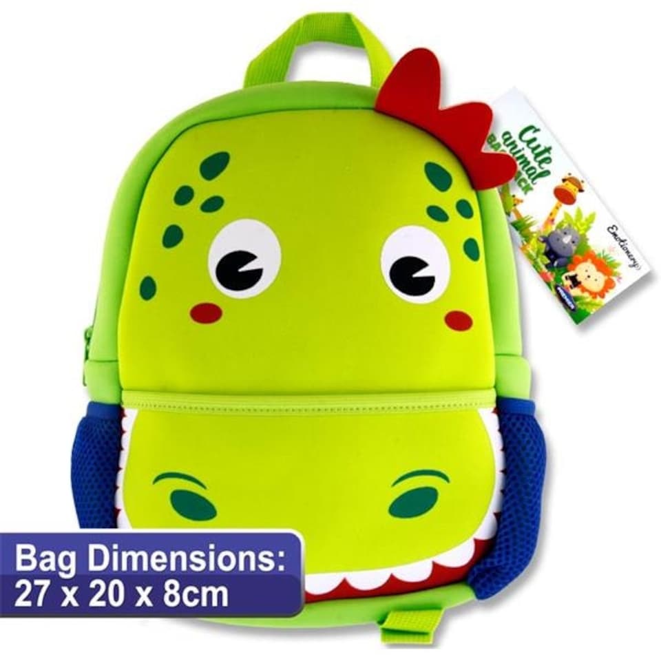 image 1 of Cute Animal Junior Dinosaur Design Neoprene Backpack by Emotionery
