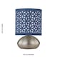 image 7 of Set of 2 Jenson - Brushed Chrome Touch Table Lamps Blue Cut Out Shade