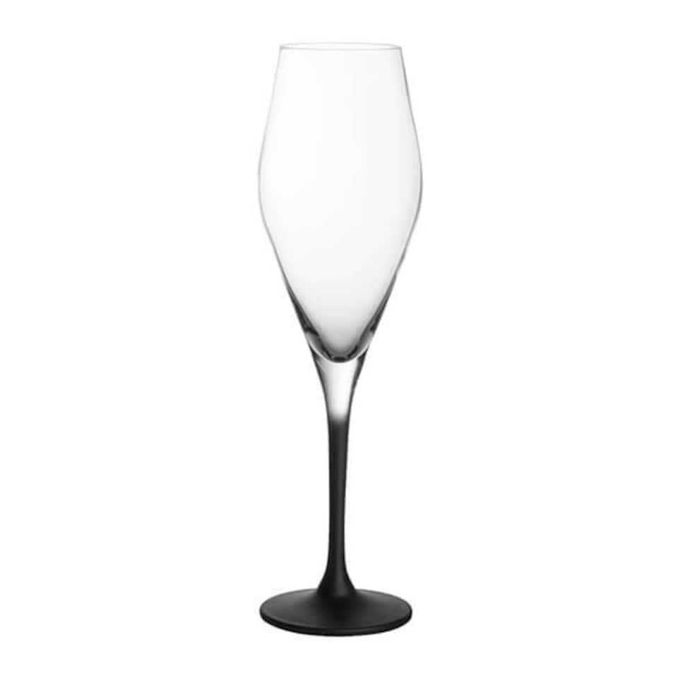 image 1 of Villeroy & Boch Manufacture Rock Noire Set of 4 Champagne Flutes