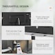 image 5 of Outsunny Charcoal Grill BBQ Trolley Wheels Shelf Side Thermometer Steel Black