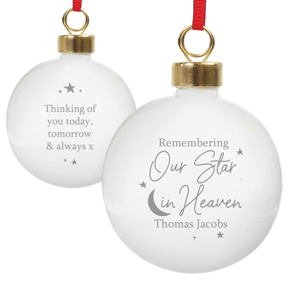 image 1 of Personalised Our Star in Heaven Bauble