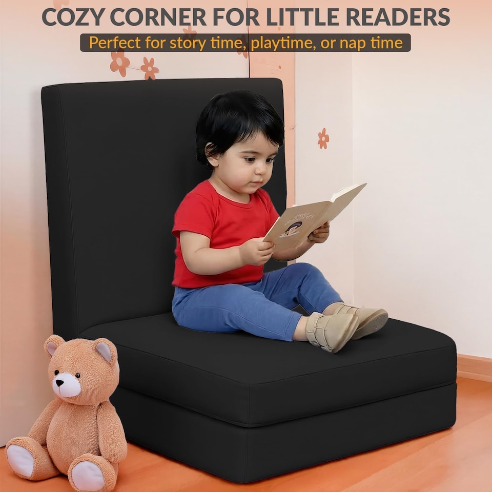 image 1 of Tri Fold Fold Out Z Bed Futon Sofa Chair Mattress