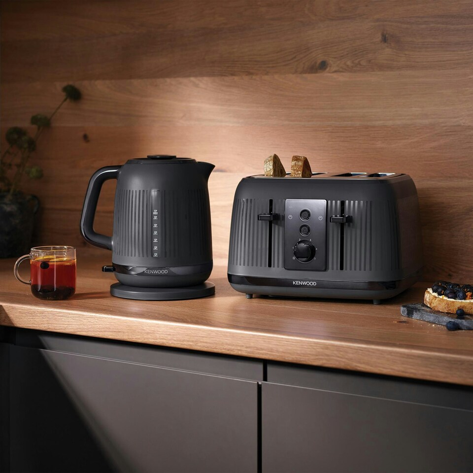 image 1 of Kenwood Dusk 1.7L Kettle & 4 Slice Toaster Set, Grey