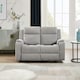 image 7 of Orka 2 Seater Manual Recliner Chenille Fabric Sofa Grey