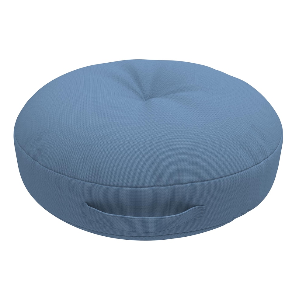 image 1 of Covers&All Round Chair Cushions with Handle, Thick Outdoor Indoor Cushion and Floor Pillow for Patio, Sky Blue