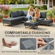 image 7 of Outsunny 5 Seater Rattan Garden Furniture Set, Adjustable Back