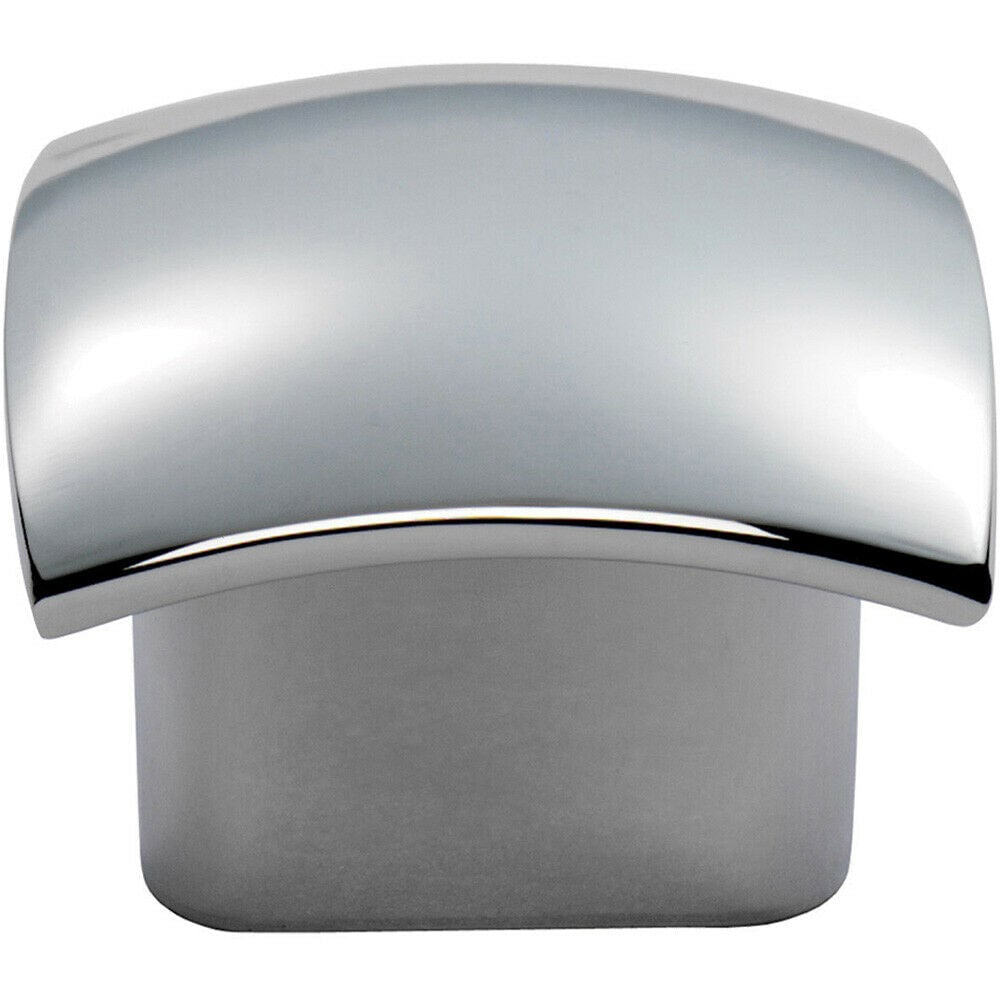 Loops Convex Face Cupboard Door Knob 33 x 30.5mm Polished Chrome Cabinet Handle