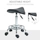 image 3 of HOMCOM Saddle Chair, Rolling Salon Stool for Massage Spa Clinic Beauty, Black