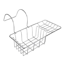 Dara Chrome Wire Over Side Bath Rack Silver