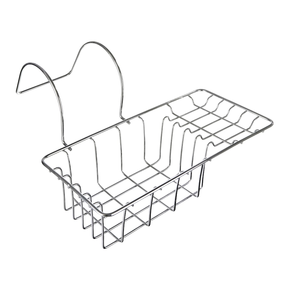 image 1 of Dara Chrome Wire Over Side Bath Rack Silver