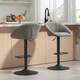 image 8 of HOMCOM Swivel Bar Stools Set of 2 Height Adjustable Bar Chairs Grey | Grey | Adjustable height 62-82 cm | 2