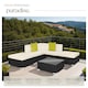 image 4 of Garden Furniture Set Paris - modular corner sofa set with coffee table, thick cushions | Black | black | 75 x 75 x 60 cm | 1