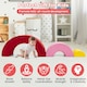 image 4 of COSTWAY 3 Piece Toddlers Climbing Toy Indoor Soft Play Equipment Playset-Red