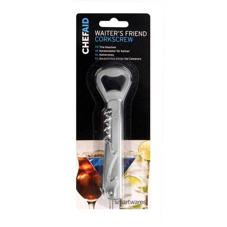 Chef Aid Waiters Friend Corkscrew - Silver - One Size