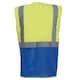 image 2 of Yoko Unisex Adult Hi-Vis Vest - Yellow/Royal Blue - XL