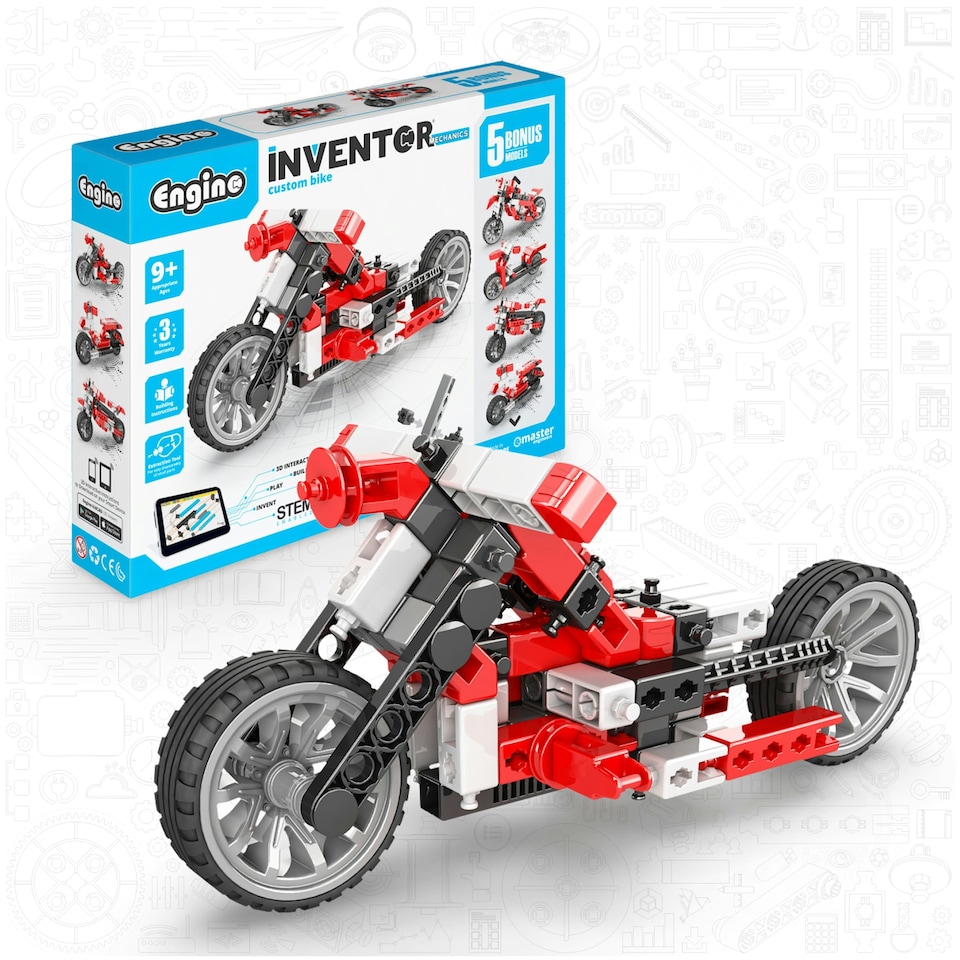 image 1 of Engino INVENTOR MECHANICS Custom bike with 5 bonus models