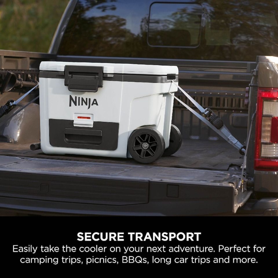 image 1 of Ninja FrostVault 45QT/42L Wheeled Cooler with Dry Zone, Cloud White FB245UKWH