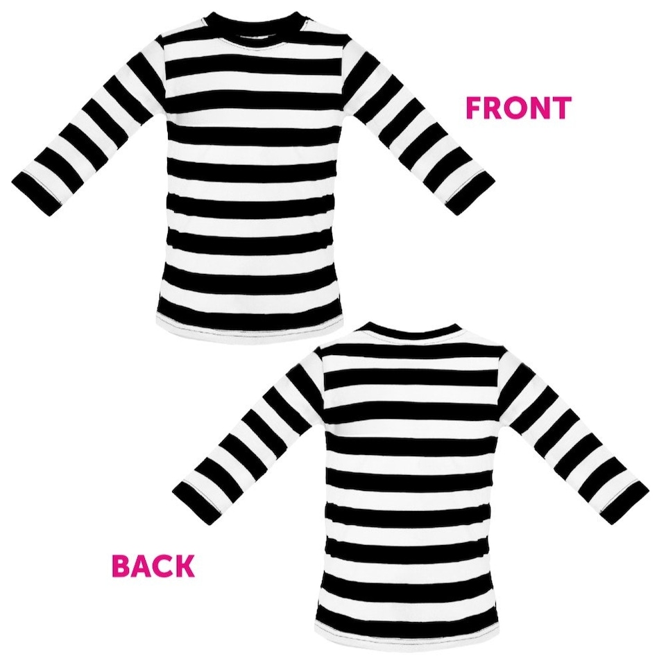 image 1 of Grandma Burglar Costume - Top, Wig & Accessories | Black | M