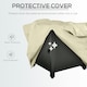image 6 of Outsunny Outdoor Propane Gas Fire Pit Table w/ Rain Cover, 40000 BTU, Black