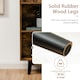image 5 of COSTWAY Freestanding Wooden Sideboard Storage Cabinet with 2 Doors Brown