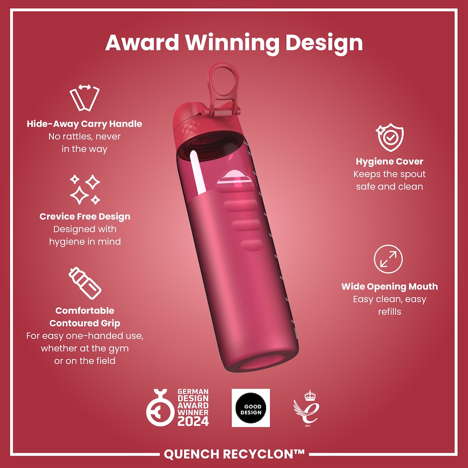 image 1 of Leak Proof 1 Litre Water Bottle, BPA Free, 1000ml (32oz)