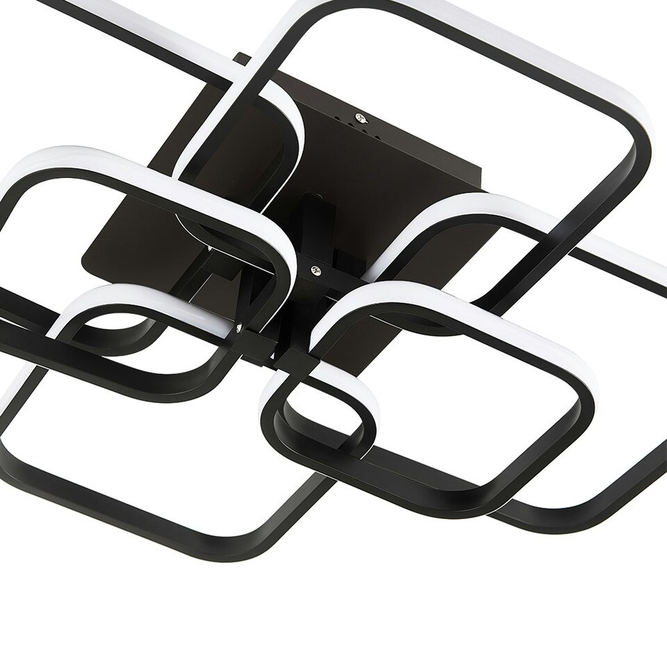 image 1 of Living and Home LED Energy-efficient Semi Flush Ceiling Light - Black