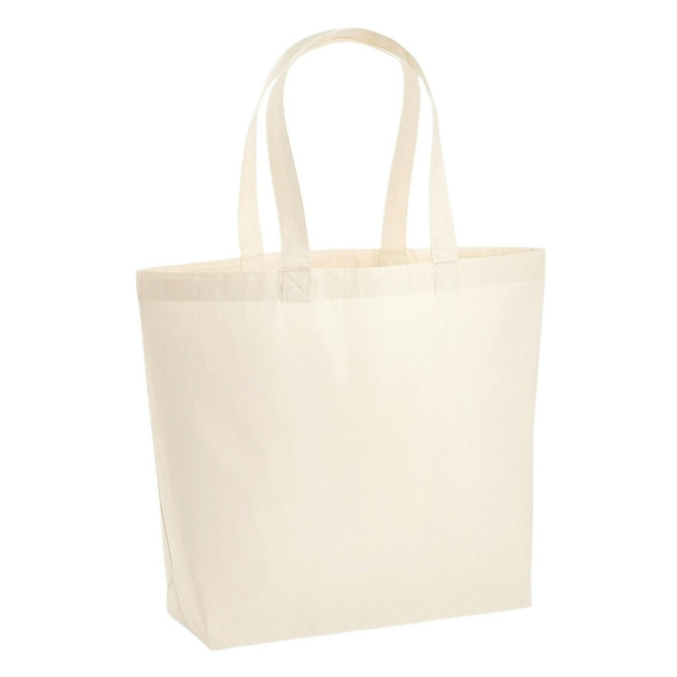 Westford Mill Premium Cotton Tote Bag - Natural - One Size (UTRW10177) | Multi