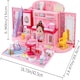 image 4 of Children’s 2 In 1 Pink Portable Hand Bag Style Carrycase Doll House Play Set with Light & Sound Functions