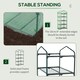 image 3 of Outsunny Mini Greenhouse 4-Tier Portable Plant House Shed w/ PE Cover, Green
