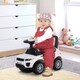 image 2 of HOMCOM 3-in-1 Ride On Car Foot To Floor Slider Toddler with Horn Steering Wheel NO POWER Manual Under Seat Storage Safe Design for 1-3 Year Old White