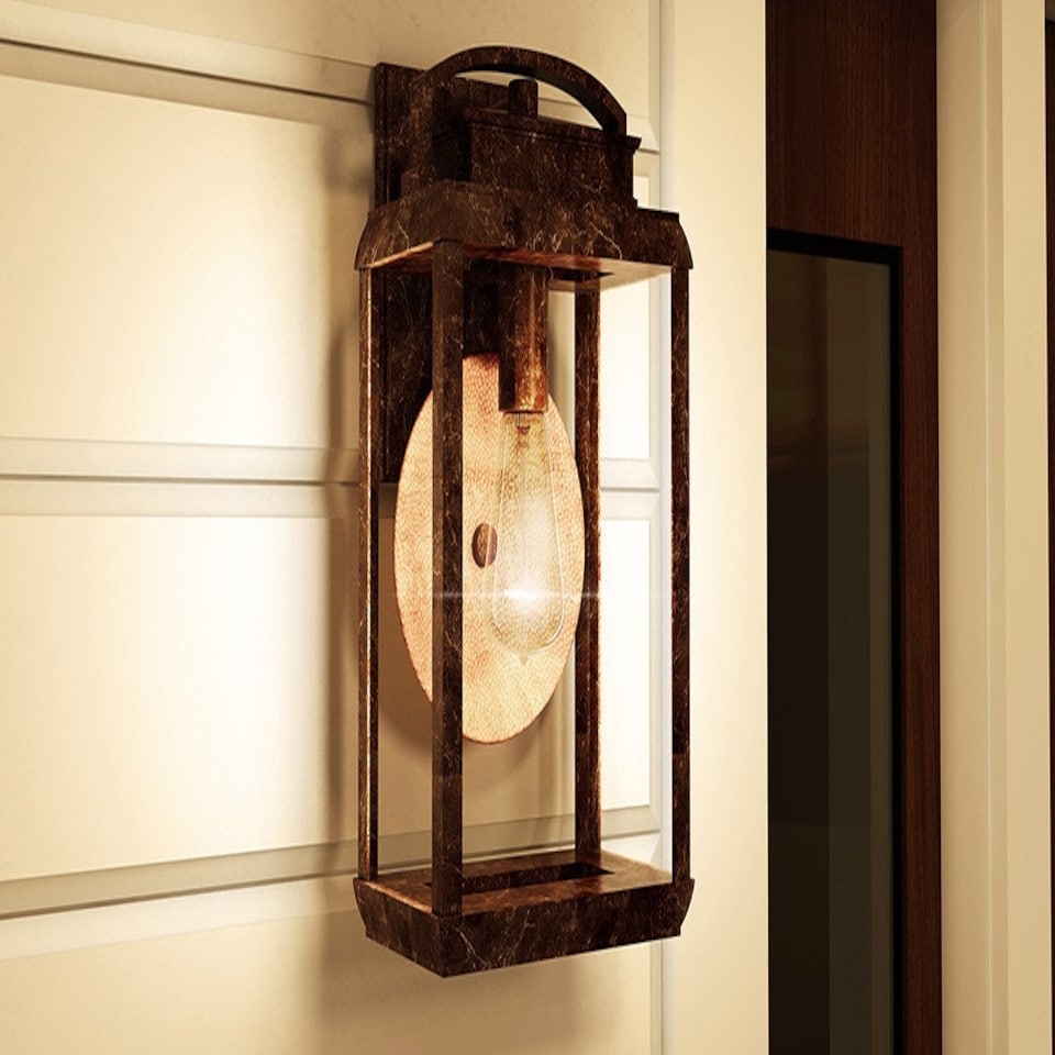 image 1 of Byron 1 Light Outdoor Medium Wall Lantern Light Imperial Bronze IP44, E27