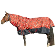 Thelwell StormX Original 200 Balancing Act Combo Neck 200g Horse Combo Turnout Rug - Red/Navy - 5´ 3"