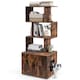 image 10 of COSTWAY Cat Litter Box Enclosure 142cm Tall Hidden Cat Washroom Furniture-Brown