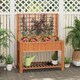 image 5 of COSTWAY Wooden Planter Box Raised Garden Bed Brown Brown