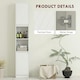 image 4 of HOMCOM Narrow Bathroom Storage Cabinet with Open Compartment, White White