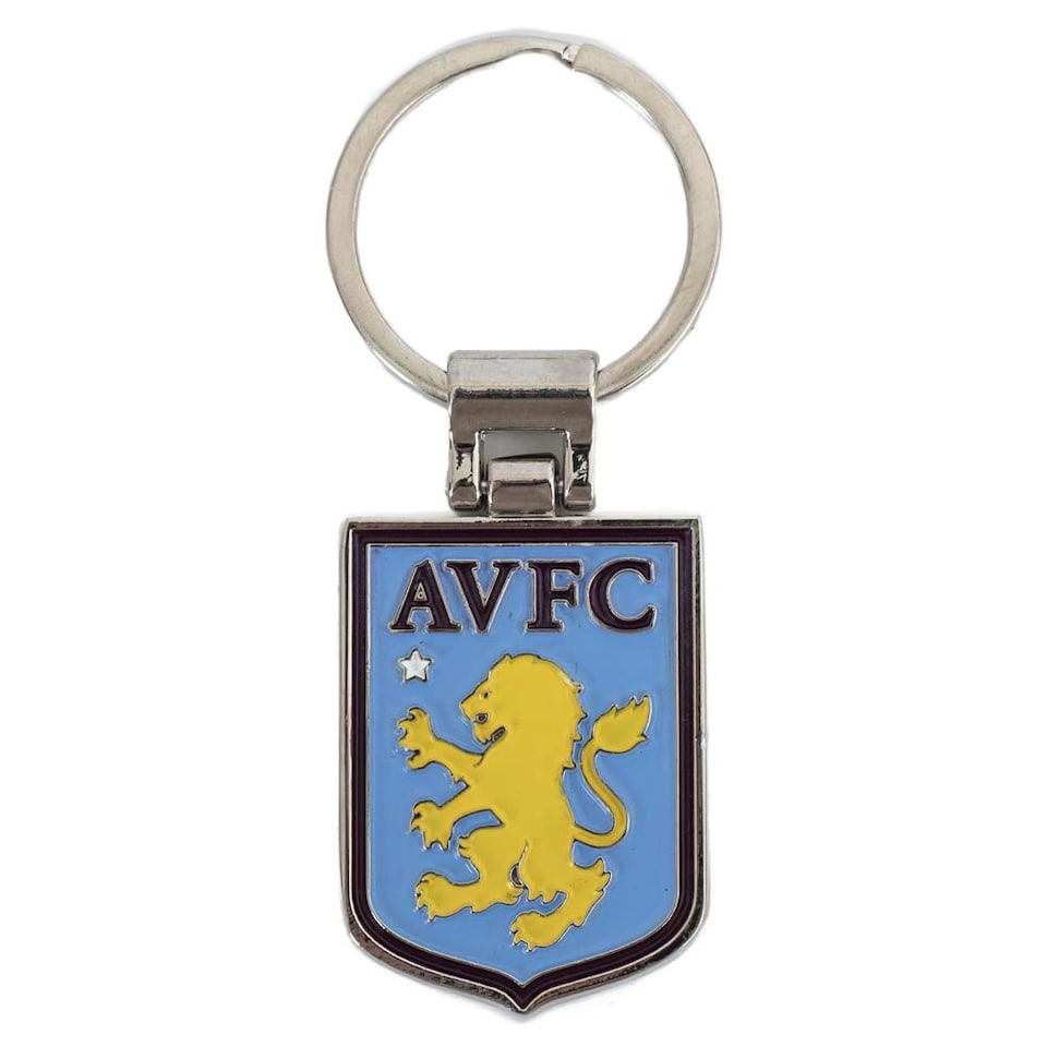 image 1 of Aston Villa FC Executive Crest Keyring - Blue/Yellow/Silver - One Size