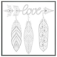 Bohemian arrow (Picture Frame) Grey | M