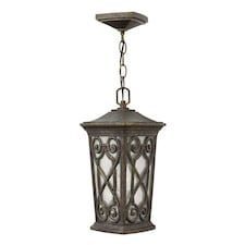 Enzo 1 Light Small Outdoor Ceiling Chain Lantern Autumn IP44, E27