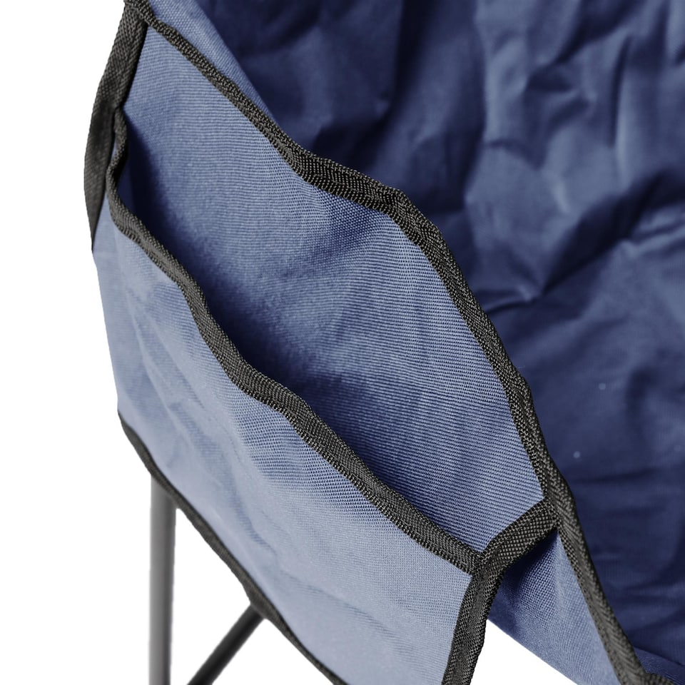 image 1 of Harbour Housewares Premium Folding Camping Chairs with Pockets & Carry Bag - Navy - Pack of 6 | Blue | Navy