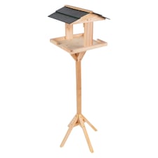Redwood Wooden Bird Table - Brown | Brown | Brown