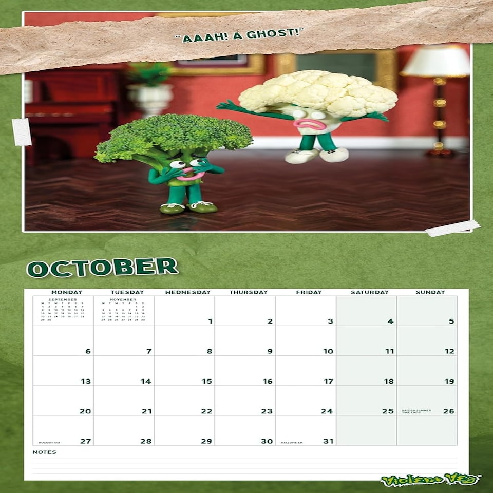 image 1 of Violent Veg 2025 Square Wall Calendar