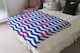 image 3 of Anchors On Zig Zag Stripes Blanket | Multi